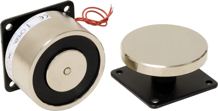 Dveřní magnet 01830I, 24Vdc, 140 kg, s kotvící deskou